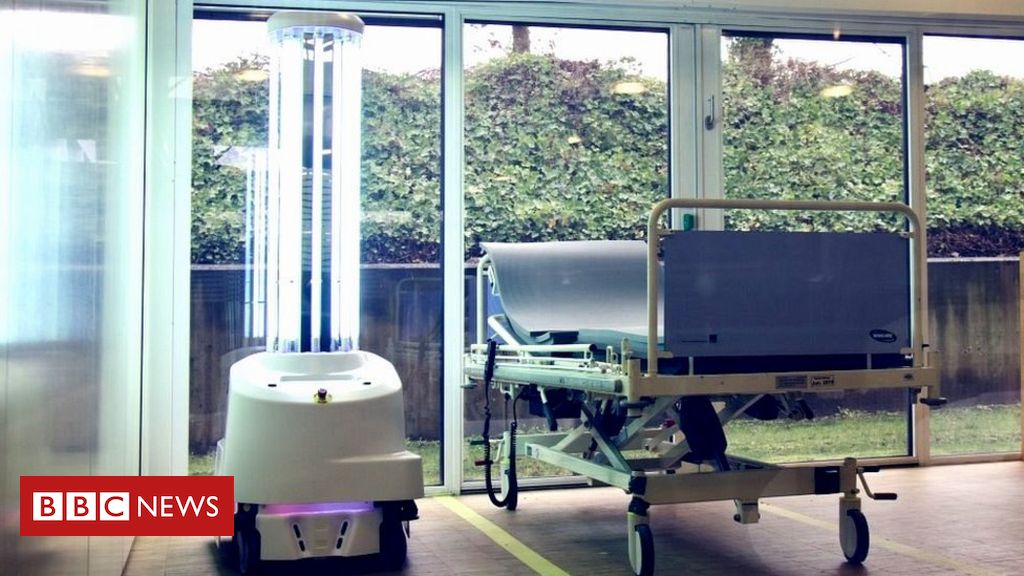 Coronavirus: Robots use light beams to zap hospital viruses