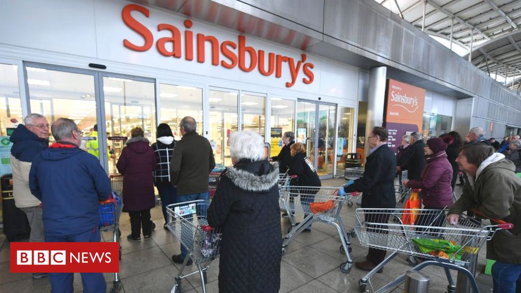 Coronavirus: Sainsbury’s boss says queues set to stay in place