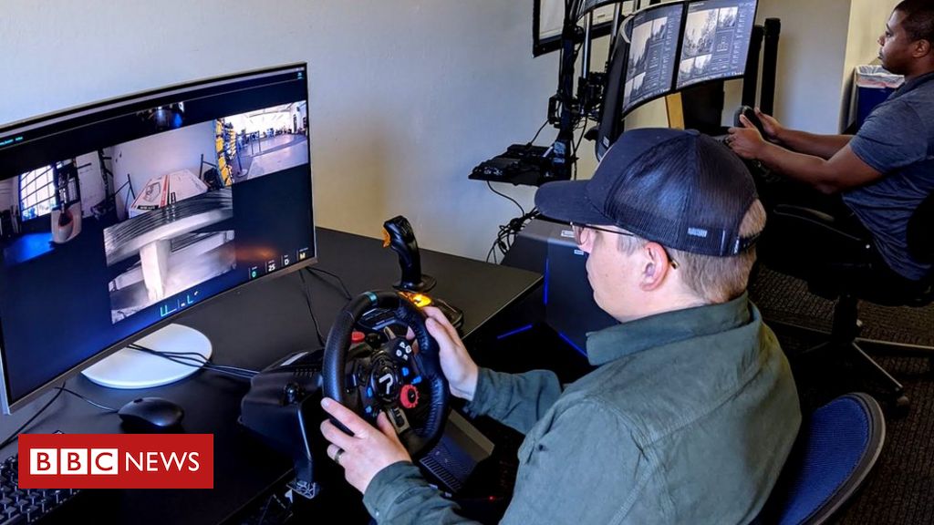 The forklift truck drivers who never leave their desks